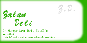 zalan deli business card